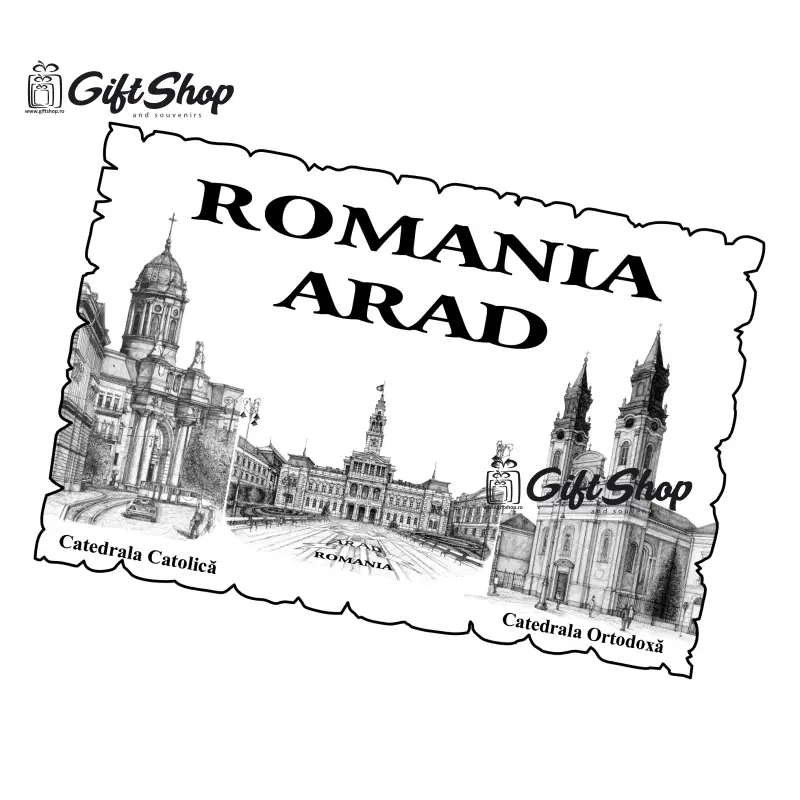 Arad, romania, magnet frigider  mgs008
